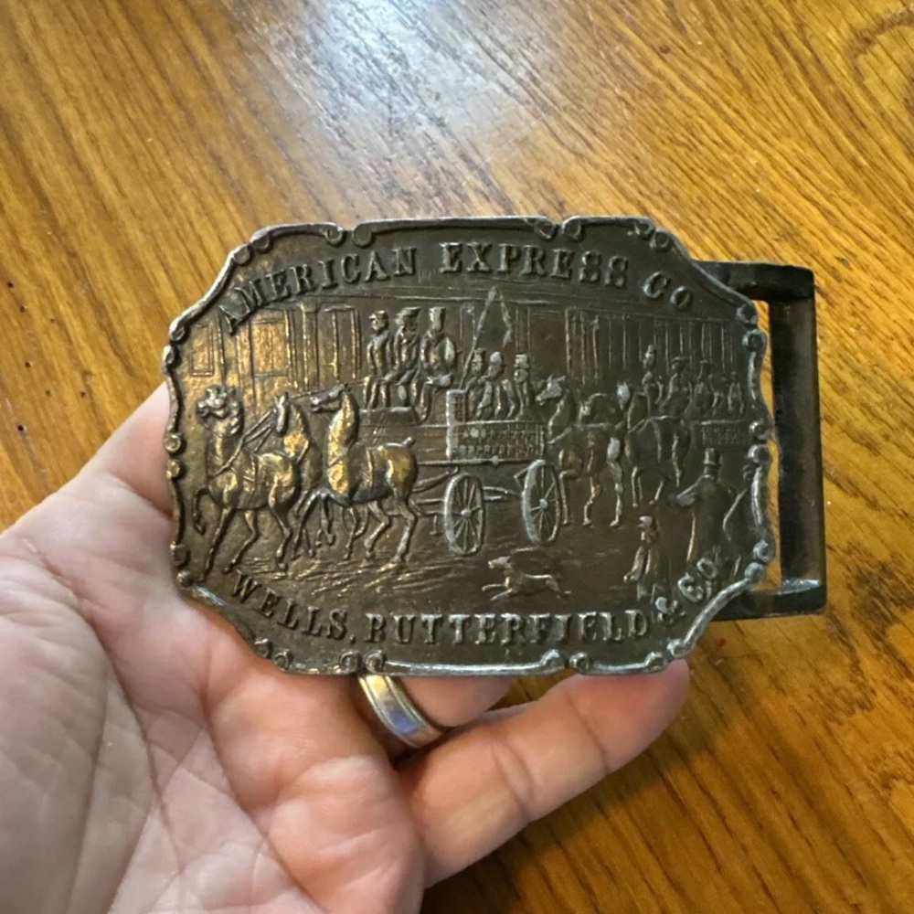 Synek Studio American Express CO Wells Butterfield Belt Buckle